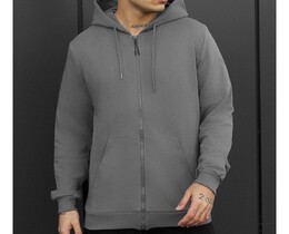 Фото - Чоловіче худі на блискавці Staff zip gray - Men box