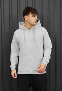 Фото - Мужское худи на молнии Staff zip light gray - Men box