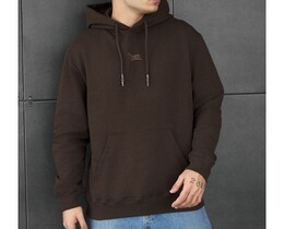 Фото - Чоловіче худі з капюшоном Staff dark brown basic - Men box