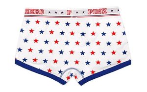 Фото - Стильные белые трусы со звездами  Pink Hero - Men box