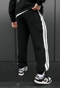 Фото - Мужские спортивные штаны с нашивками-лампасами Staff un black lampas - Men box