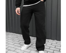 Фото - Чоловічі молодіжні джинси з преміального матеріалу Staff 027 black baggy - Men box