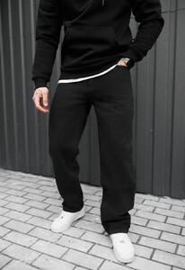 Фото - Мужские молодежные джинсы из премиального материала Staff 027 black baggy - Men box