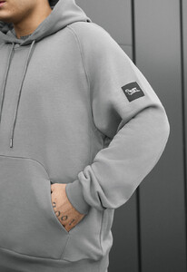 Фото - Чоловічий спортивний костюм з бавовни Staff es gray oversize - Men box