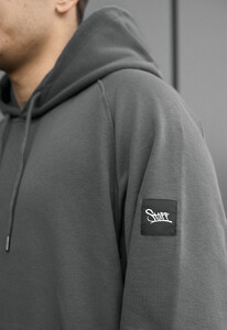 Фото - Чоловічий спортивний костюм з бавовни Staff es dark gray oversize - Men box