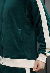 Фото - Мужской спортивный костюм из мягкой ткани Staff smi emerald & milk - Men box