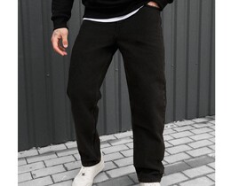Фото - Мужские джинсы с премиального материала Staff 054 black baggy - Men box