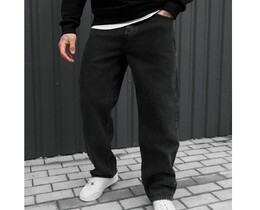 Фото - Мужские джинсы из премиального материала Staff 040 dark gray baggy - Men box