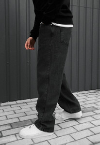 Фото - Чоловічі джинси із преміального матеріалу Staff 040 dark gray baggy - Men box