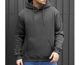 Фото - Однотонне чоловіче худі Staff dark gray basic fleece - Men box