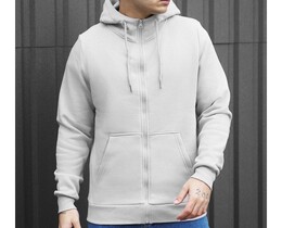 Фото - Мужское худи на молнии Staff zip basic light gray fleece - Men box