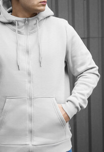 Фото - Мужское худи на молнии Staff zip basic light gray fleece - Men box