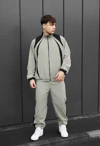 Фото - Чоловічий спортивний костюм Staff cap light olive & black oversize - Men box