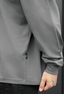 Фото - Мужской однотонный лонгслив Staff la gray oversize - Men box