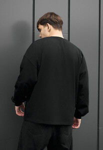 Фото - Мужской однотонный лонгслив Staff la black oversize - Men box