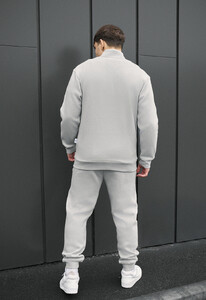 Фото - Чоловічий утеплений спортивний костюм Staff od light gray fleece - Men box