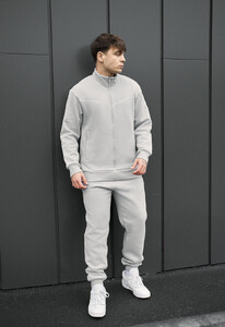 Фото - Чоловічий утеплений спортивний костюм Staff od light gray fleece - Men box