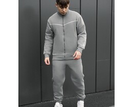 Фото - Чоловічий утеплений спортивний костюм Staff od gray fleece - Men box