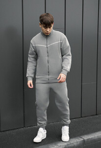 Фото - Чоловічий утеплений спортивний костюм Staff od gray fleece - Men box