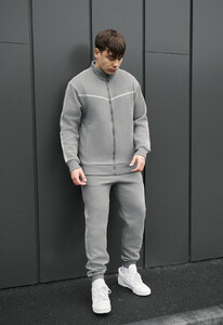 Фото - Чоловічий утеплений спортивний костюм Staff od gray fleece - Men box
