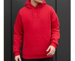 Фото - Однотонное мужское худи Staff red logo fleece - Men box