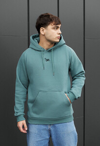 Фото - Однотонное мужское худи Staff turquoise logo fleece - Men box
