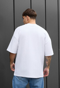 Фото - Чоловіча стильна футболка Staff white oversize - Men box