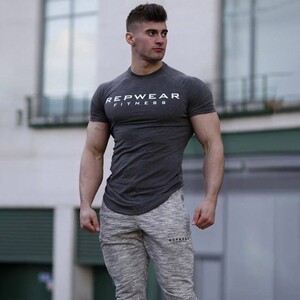 Фото - Спортивна футболка для чоловіків Alpha сірого кольору - Men box