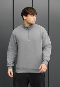 Фото - Утепленная премиальным флисом мужская олимпийка Staff joi gray fleece - Men box
