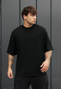 Фото - Мужская стильная футболка Staff black oversize - Men box