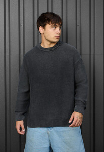 Фото - Чоловічий теплий в'язаний светр Staff 104 graphite - Men box