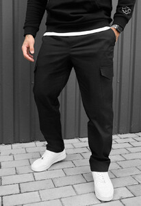 Фото - Мужские брюки свободного кроя Staff cargo kas black - Men box