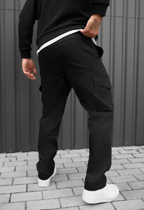 Фото - Мужские брюки свободного кроя Staff cargo kas black - Men box