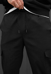 Фото - Мужские брюки свободного кроя Staff cargo kas black - Men box