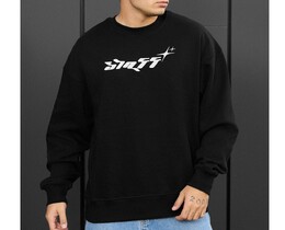 Фото - Мужской свитшот с качественной флуоресцентной вышивкой Staff logo oversize fleece - Men box