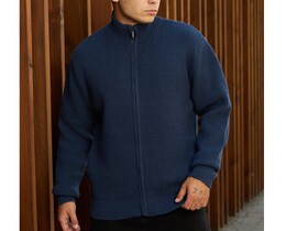 Фото - Чоловічий теплий в'язаний светр Staff 99 navy oversize - Men box