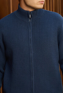 Фото - Мужской теплый вязаный свитер Staff 99 navy oversize - Men box