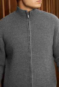 Фото - Мужской теплый вязаный свитер Staff 99 gray oversize - Men box