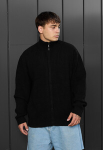 Фото - Мужской теплый вязаный свитер Staff 99 black oversize - Men box