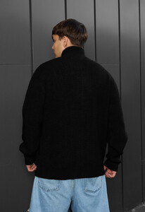 Фото - Мужской теплый вязаный свитер Staff 99 black oversize - Men box