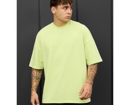 Фото - Чоловіча стильна футболка Staff light green oversize - Men box