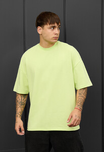 Фото - Чоловіча стильна футболка Staff light green oversize - Men box