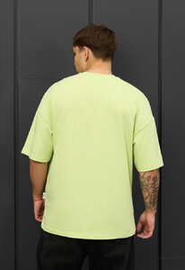 Фото - Чоловіча стильна футболка Staff light green oversize - Men box