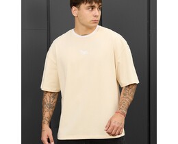 Фото - Мужская футболка с эластичной горловиной Staff milk logo oversize - Men box