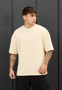 Фото - Мужская футболка с эластичной горловиной Staff milk logo oversize - Men box