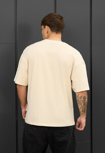 Фото - Мужская футболка с эластичной горловиной Staff milk logo oversize - Men box