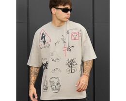 Фото - Мужская футболка с принтом Staff on-off oversize - Men box