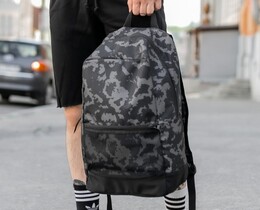 Фото - Рюкзак Intruder чорного кольору з сірим малюнком камуфляж - Men box