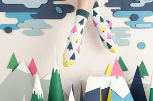 Фото - Носки от Sammy Icon хлопковые с разноцветными елками Noel - Men box