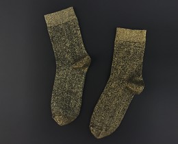 Фото - Носки блестящие SOX темно-золотые Dark gold dust - Men box
